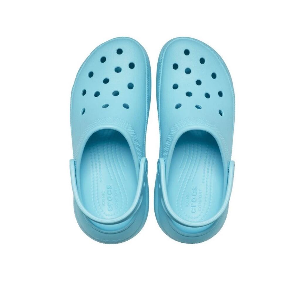 NEW Unisex Crocs Classic Crush Clogs Slip On Shoes Size M10 W12 Neptune Blue - Picture 4 of 5